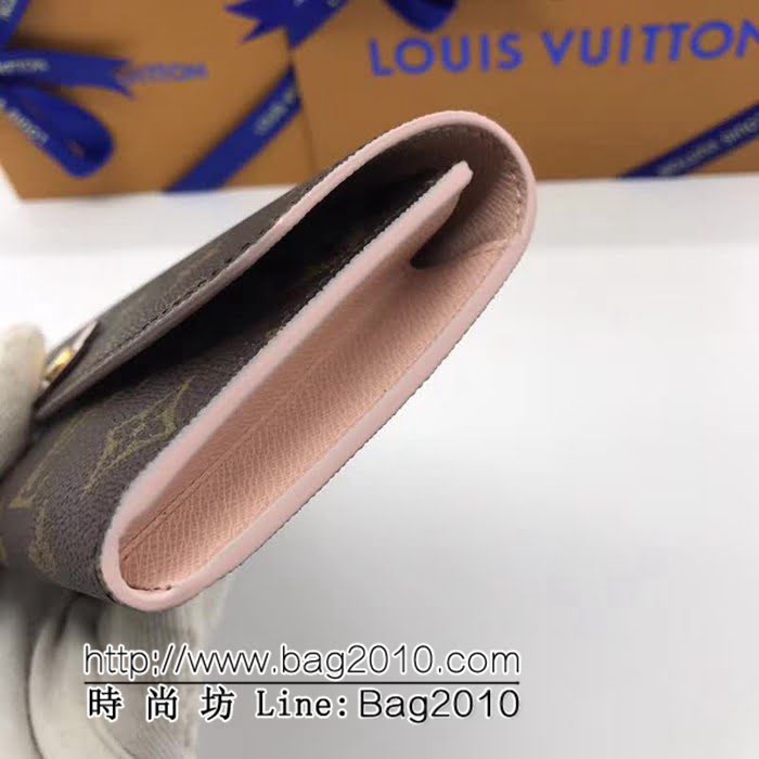 路易威登LV頂級原單 M64202粉色。 路易威登經典Emilie錢夾 時尚而實用 ZY1028